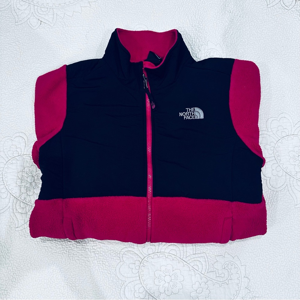The North Face Black and Pink Fleece Jacket